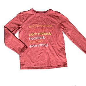 Burnt orange, fall, long sleeve shirt